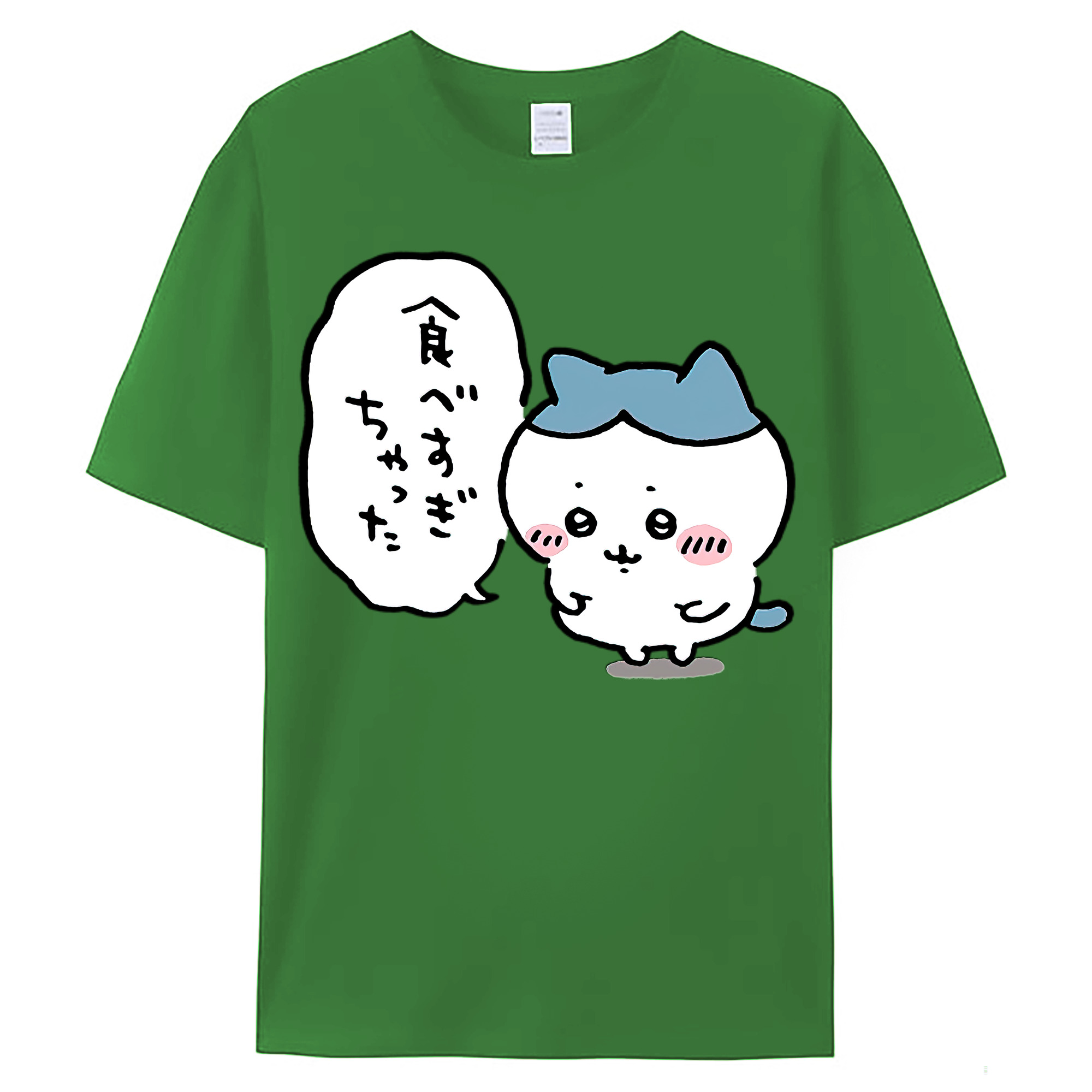 （画像用） ちいかわ ハチワレ Chii-kawa hachiware レディースカジュアルプリントTシャツ（綿100％）